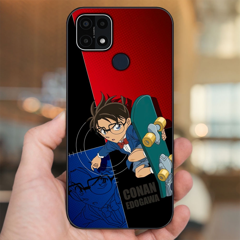 Ốp lưng Oppo A15, A15s viền đen in hình Shinichi Conan Thám Tử Lừng Danh