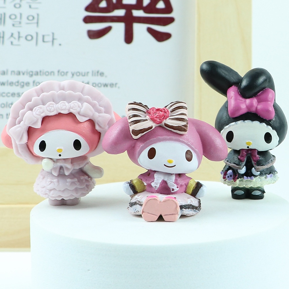 Set 5 Búp Bê Cô Hầu Gái Kuromi Melody Dễ Thương