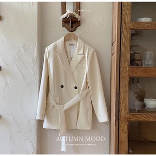 Áo blazer 2 cúc có dây thắt eo 0904 CHERRY COCO