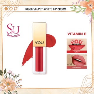 Image of Kosmetik You The Gold One Rouge Velvet Matte Lip Cream (Quick Stay and Non-transfer / Long Lasting)|Lipcream lipstick lipstik