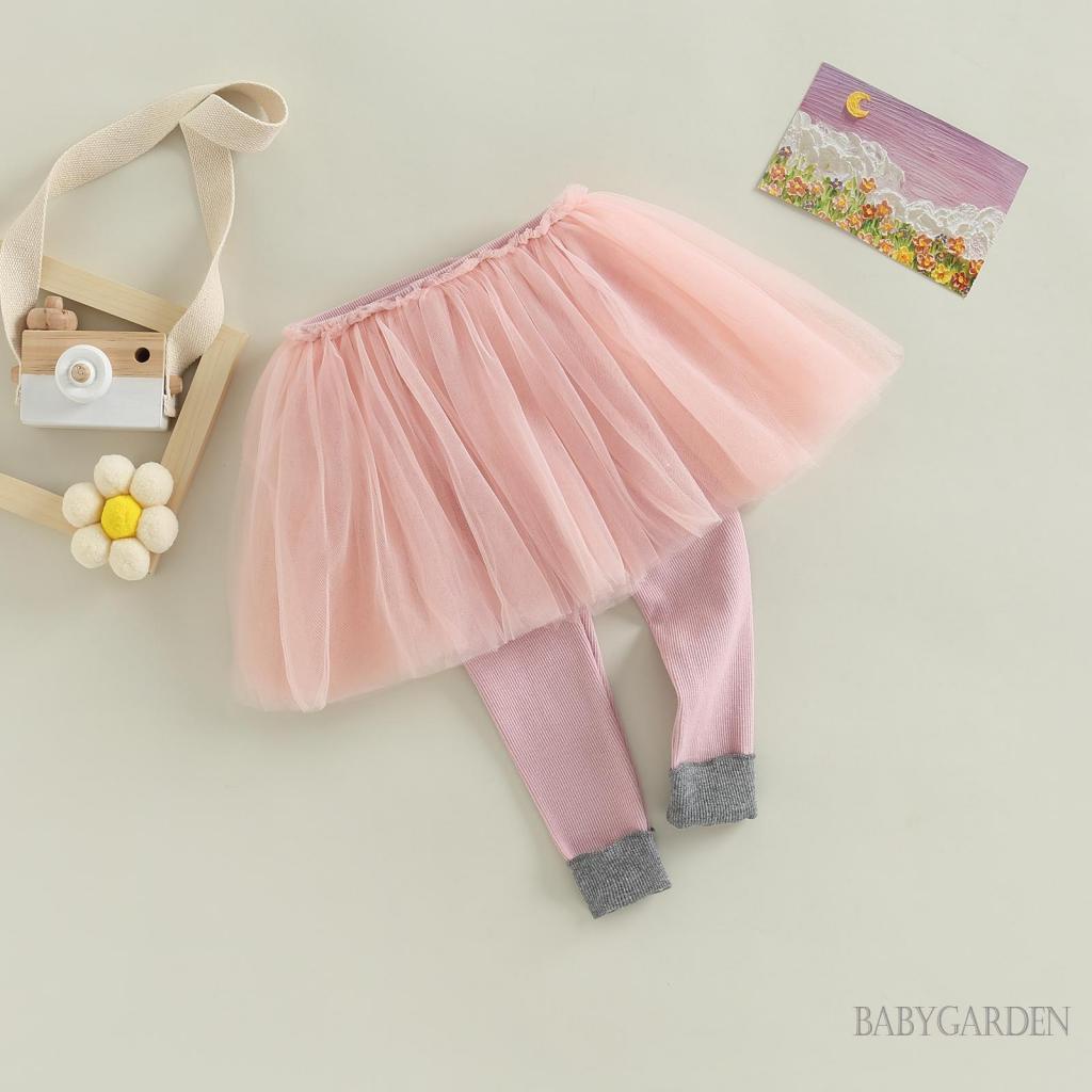 Quần Dài Phối Lưới Co Giãn Thời Trang Xuân Thu Cho Bé Gái 6 Tháng - 5 Tuổi