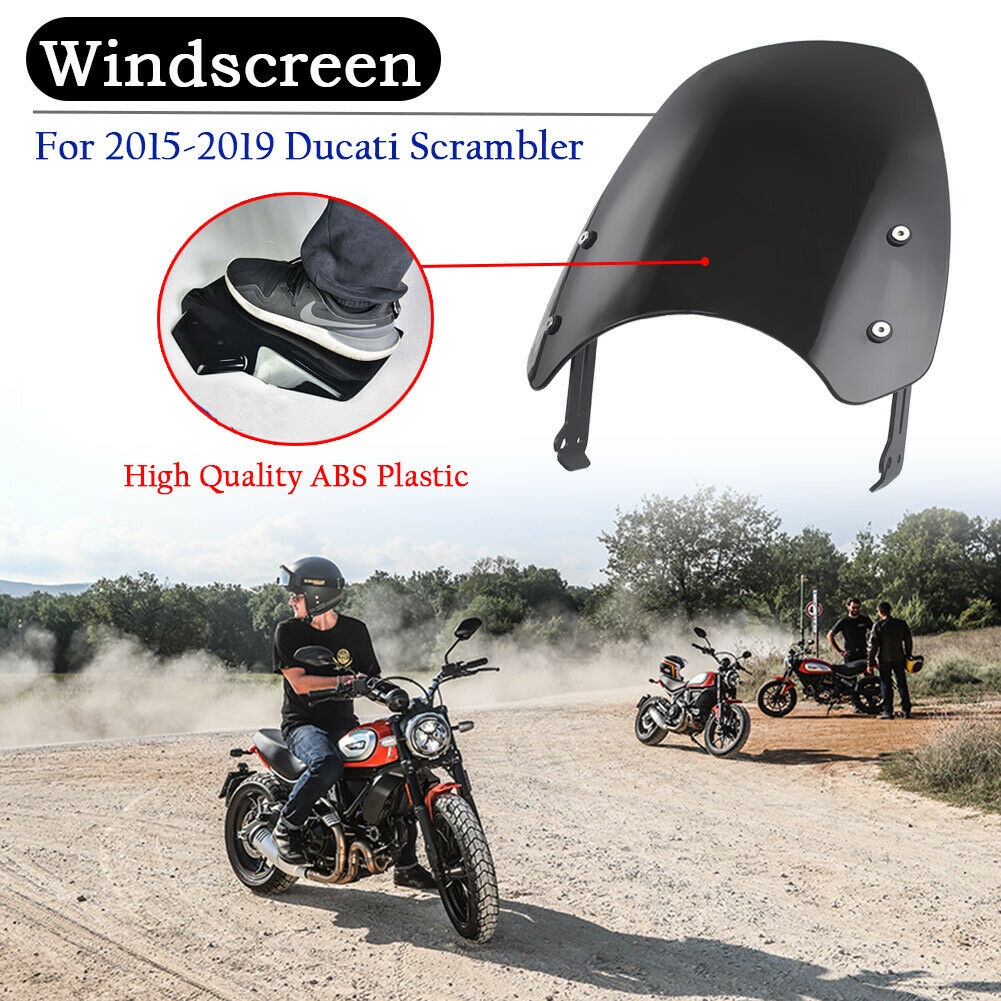 Kính Chắn Gió Chất Liệu Sợi Carbon Cho Ducati Scrambler Classic Icon 2015 2016 2017 2018 2019 2020