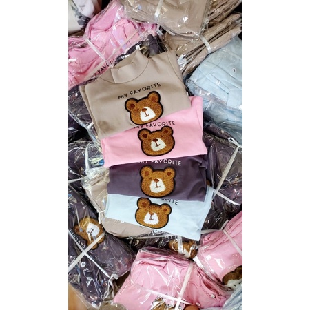 Áo Gấu Cổ Lọ Cho Bé Trai Bé Gái Size 8-17kg