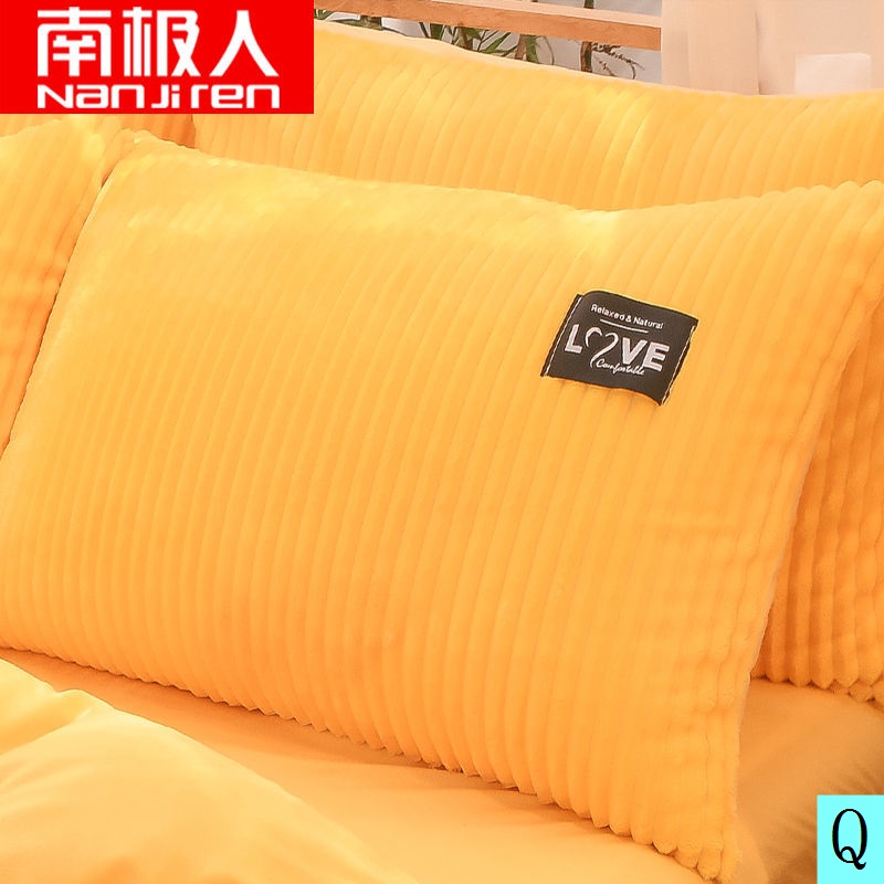 Vỏ Gối Đơn Bằng Vải Lông Cừu San Hô Thân Thiện Với Da Mềm Mại Kích Thước 48x74