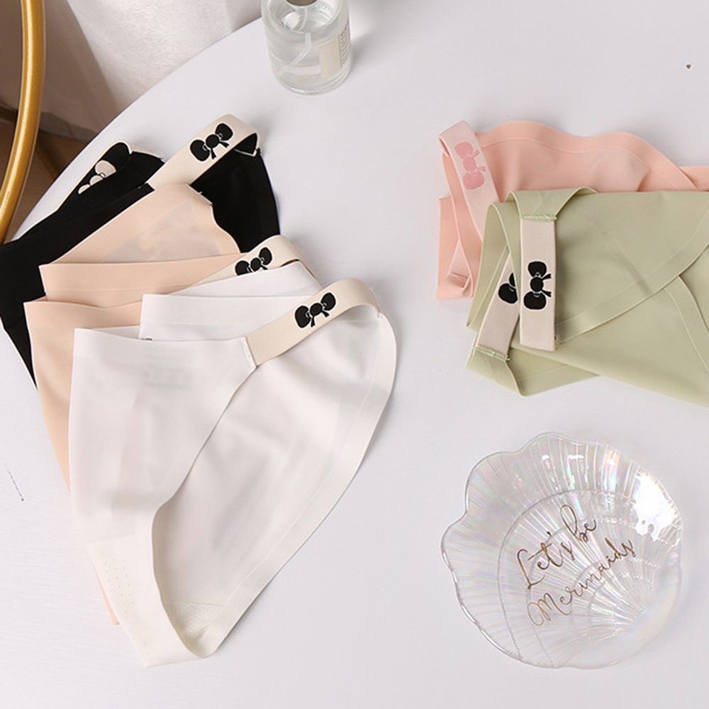 Combo 10 Quần Lót Nữ không đường may Đúc Su thun lạnh Dây Nơ Hông Quyến Rũ cao cấp mềm mại Ql21