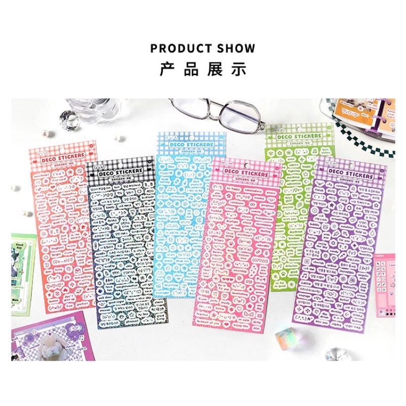 Sticker trang trí chữ nhãn dán biểu tượng hologram