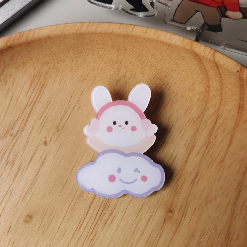 Sticker ghim cài trang trí balo túi ví xinh xắn dễ thương