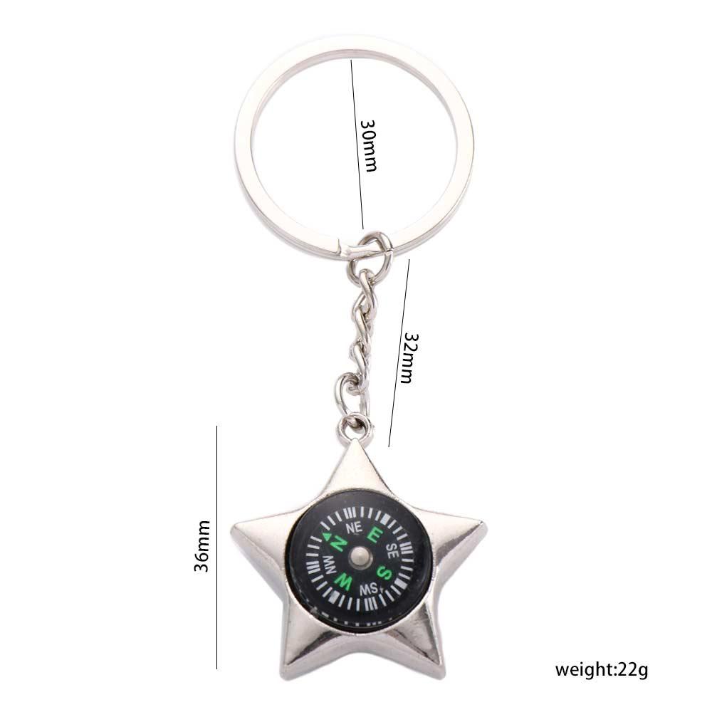NICKOLAS Móc Khóa Hình La Bàn Năm Cánh Sáng Tạo