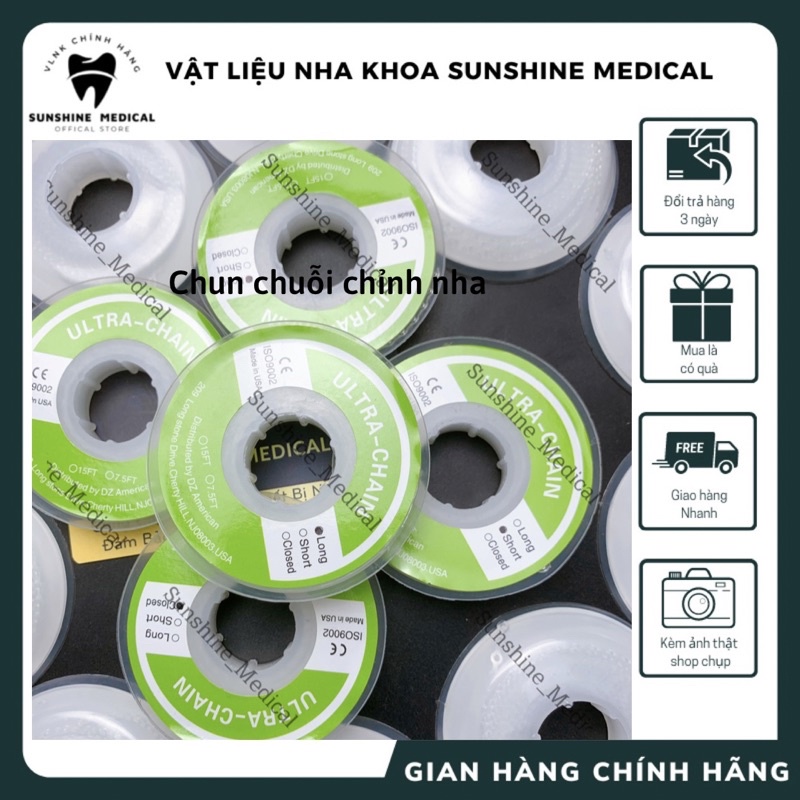 Chun chuỗi chỉnh nha thun chuỗi nha khoa đủ kích thước