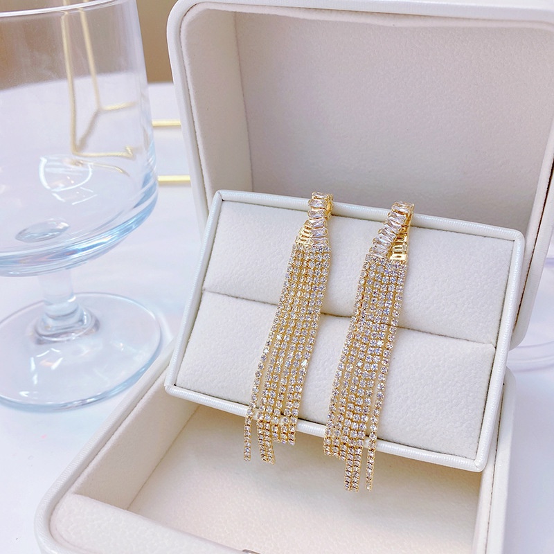 V.I.T House | Bông tai S925 đá vàng dài