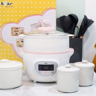 Nồi nấu chậm BEAR 1.6L có lồng hấp bản quốc tế bh 18 tháng