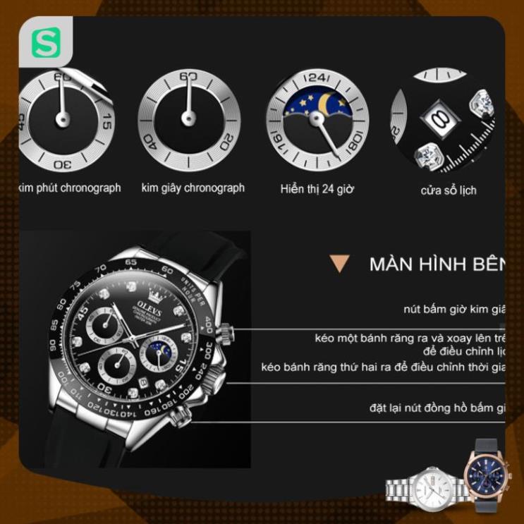 Đồng hồ nam chính hãng Olevs 2875 phát sáng chống nước Rolex