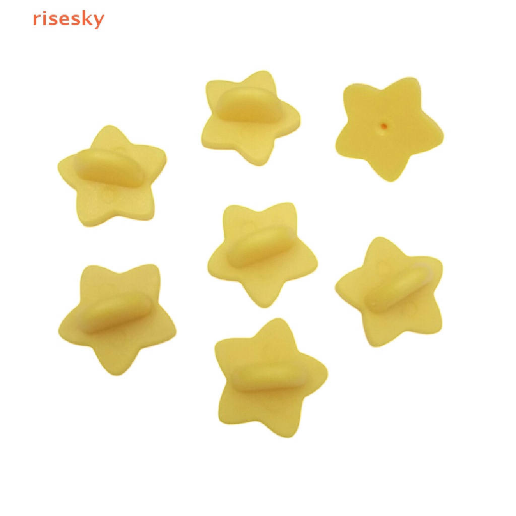 Set 50 Nút Cài Bằng Cao Su Hình Ngôi Sao / Bướm Dùng Làm Phụ Kiện Trang Sức DIY