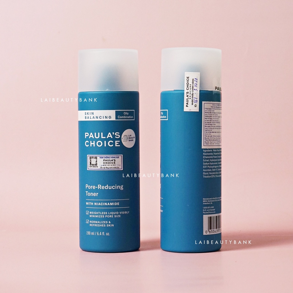 Toner Paula's Choice Skin Balancing Pore-Reducing Toner cân bằng da 190ml - LAI BEAUTY BANK