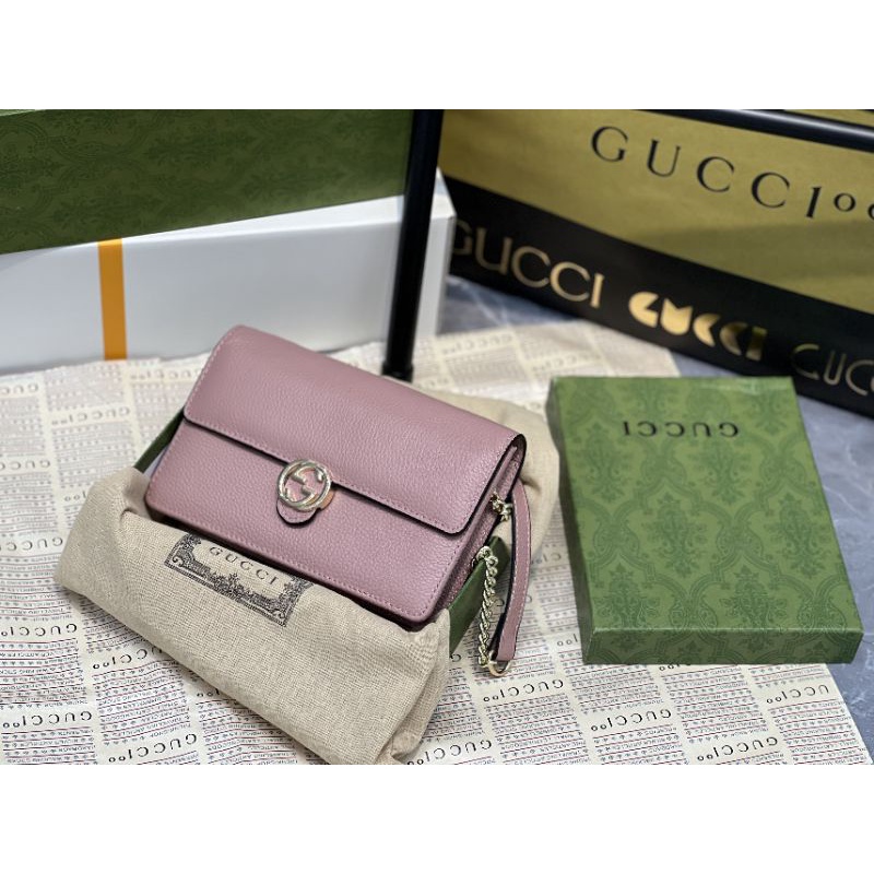 Túi đeo chéo nữ Woc da bò sz19cm phom chuẩn logo rõ nét fullbox hãng