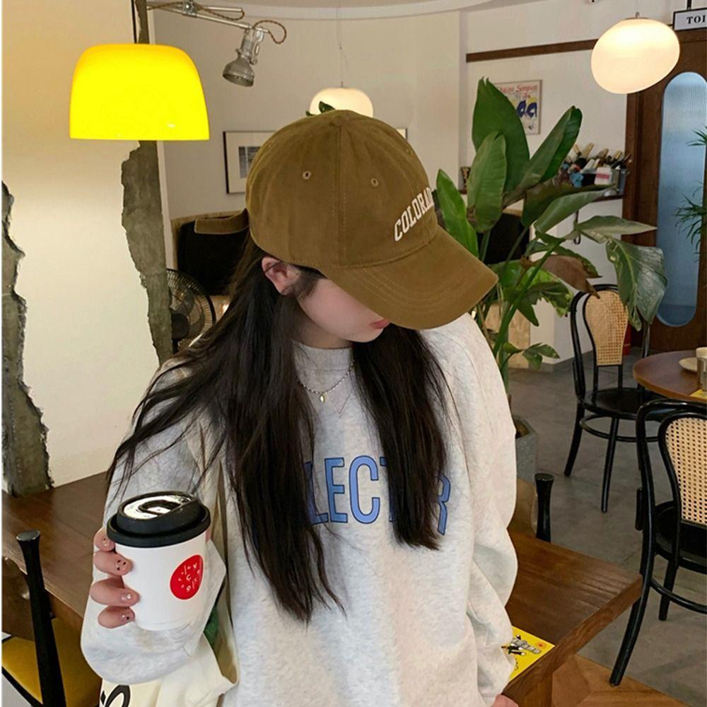 Mocho Nón Lưỡi Trai Thể Thao Thêu Chữ Đơn Giản Phong Cách Hàn Quốc Cho Nữ