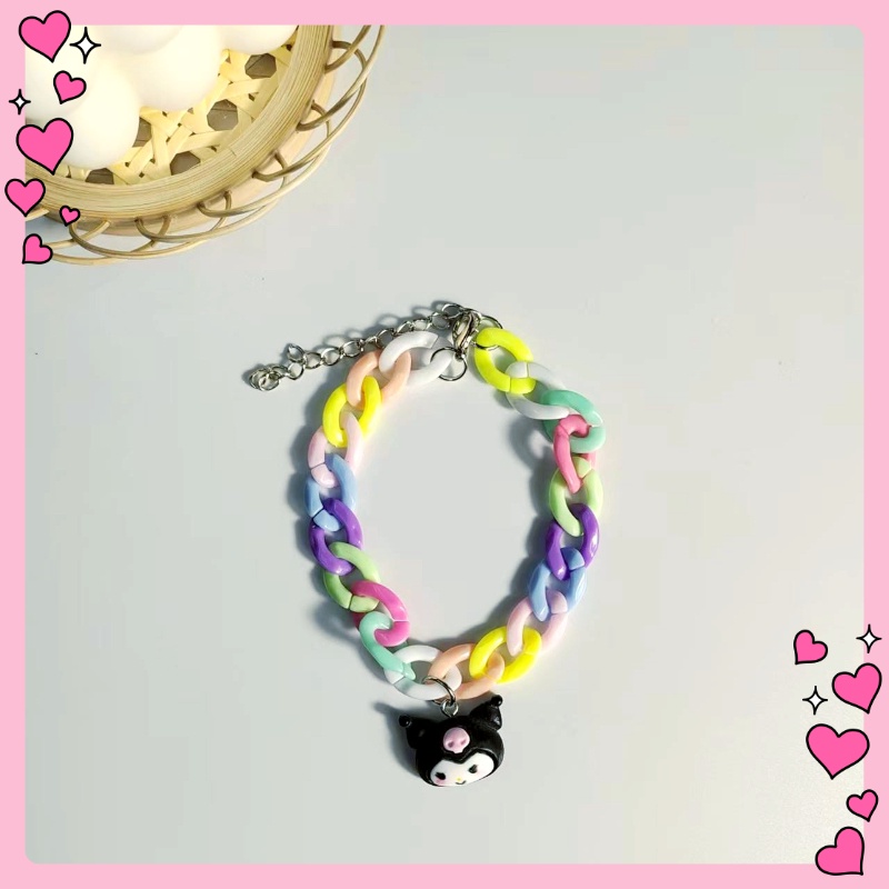 SANRIO Vòng Tay Cầu Vồng Dễ Thương Cho Nữ