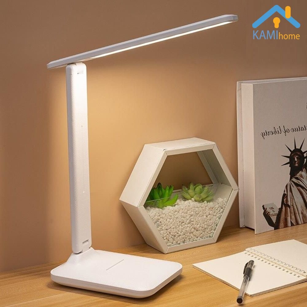 Đèn học để bàn chống cận thị gập gọn led chống cận thị sạc tích điện cổng USB KM 36032