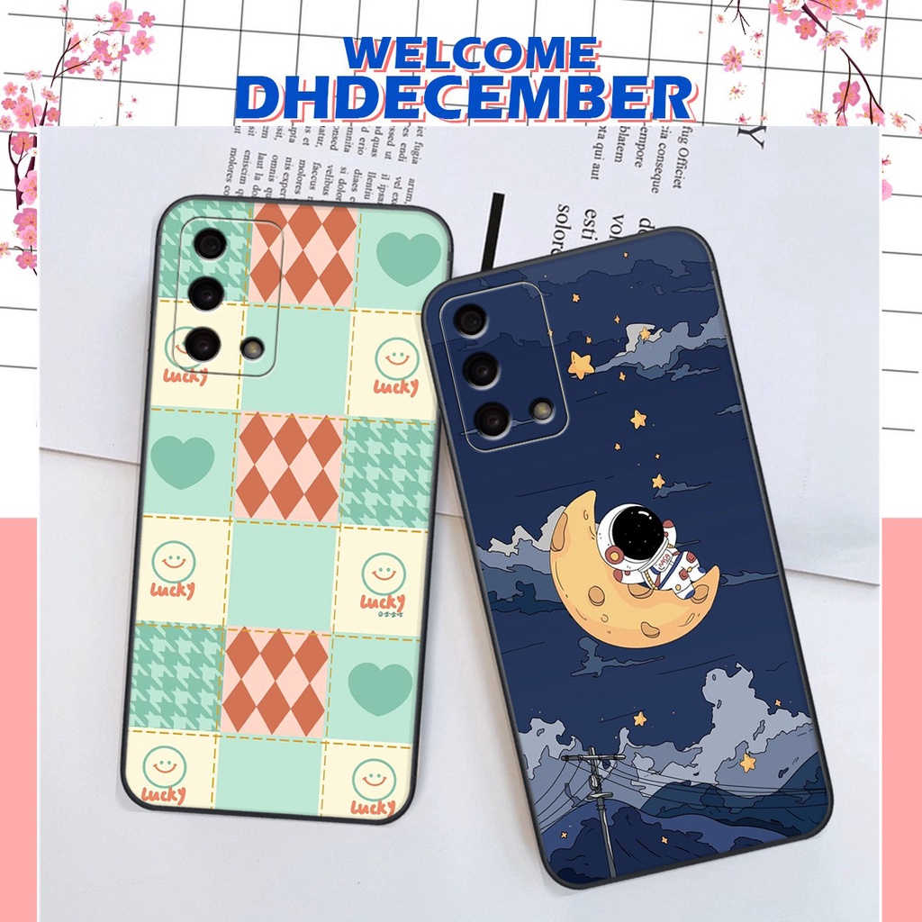 Ốp lưng Oppo A74 / A95 in hình tim, kẻ vuông mẫu mới CỰC XINH
