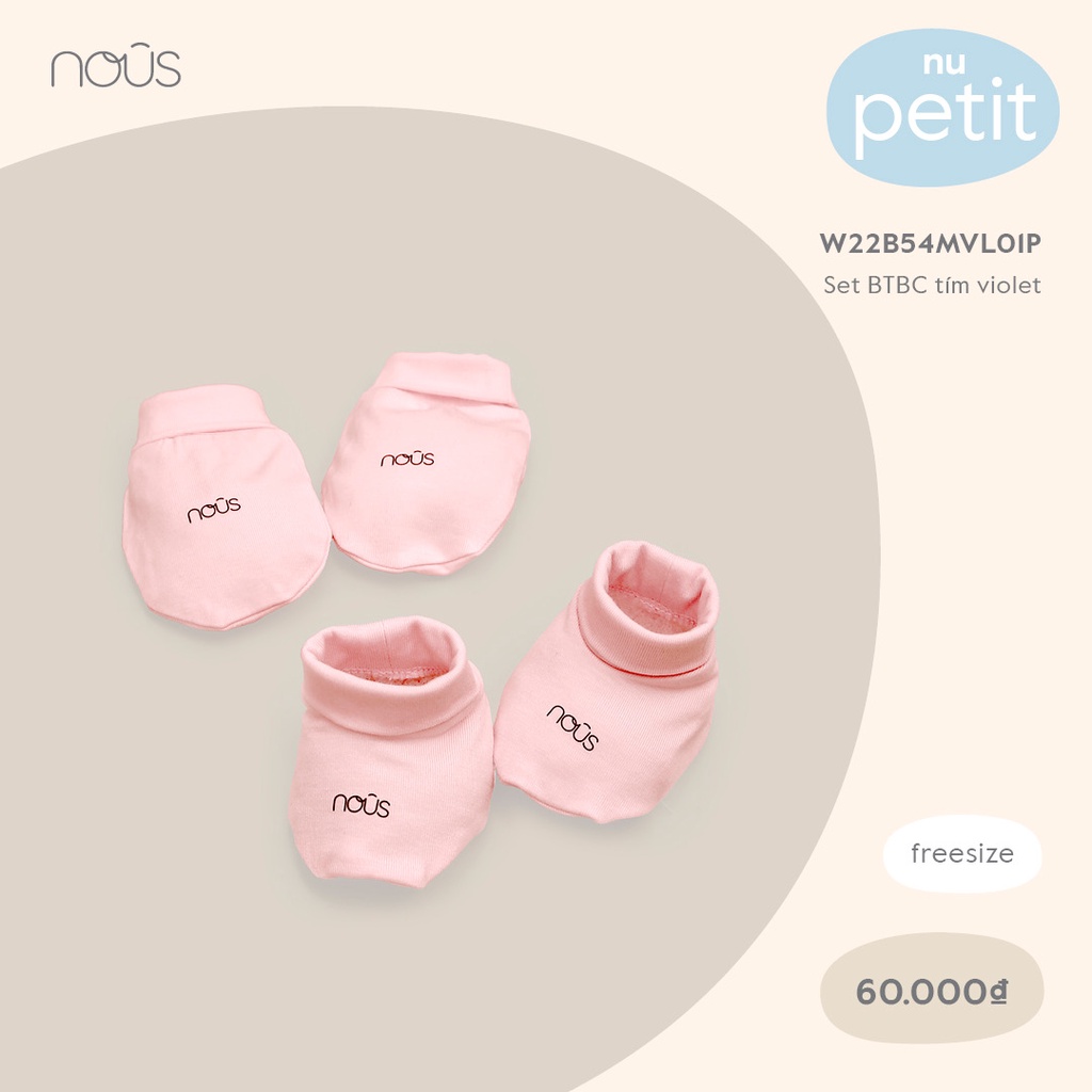 NOUS SET BAO CHÂN TAY CHO BÉ SƠ SINH CHẤT NU PETIT MỀM MỊN