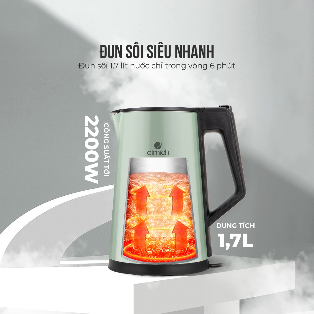 Ấm đun siêu tốc Elmich 1,7L KEE-3856G