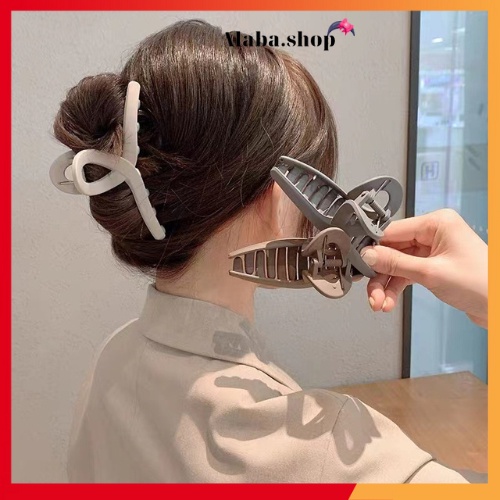 Cặp kẹp tóc càng cua Hàn quốc trơn nhiều màu cute dễ thương dài 11cm Alaba