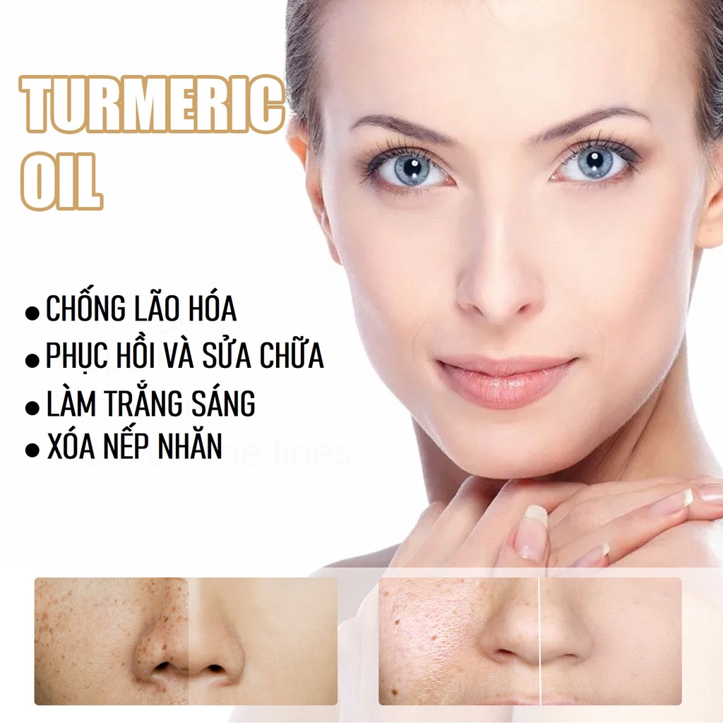 Tinh Chất Dưỡng Da Nghệ Tây TURMERIC OIL Giúp Da Trắng Sáng, Xóa Mờ Tàn Nhang Thâm Sạm, Da Không Đều Màu