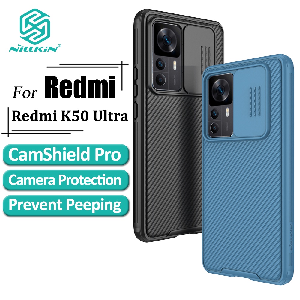Ốp điện thoại Nillkin bằng TPU và PC chống sốc có nắp trượt bảo vệ máy ảnh cho Redmi K50 Ultra
