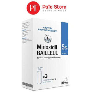 Xịt mọc tóc minoxidil bailleul 2%,5%-nhập khẩu pháp-ngăn rụng tóc, kích thích mọc tóc