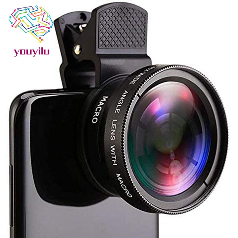 Thấu Kính Mắt Cá 0.45X Kèm Kẹp Ống Kính HD Cho Điện Thoại