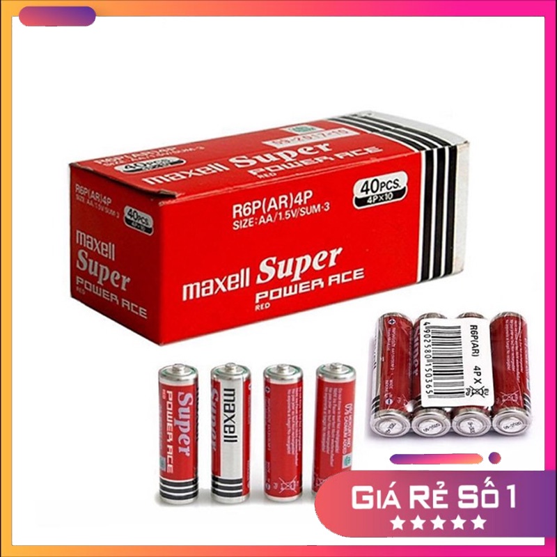 Pin tiểu Maxell AA loại 1,5V dùng cho đồ chơi, vỉ 4 viên