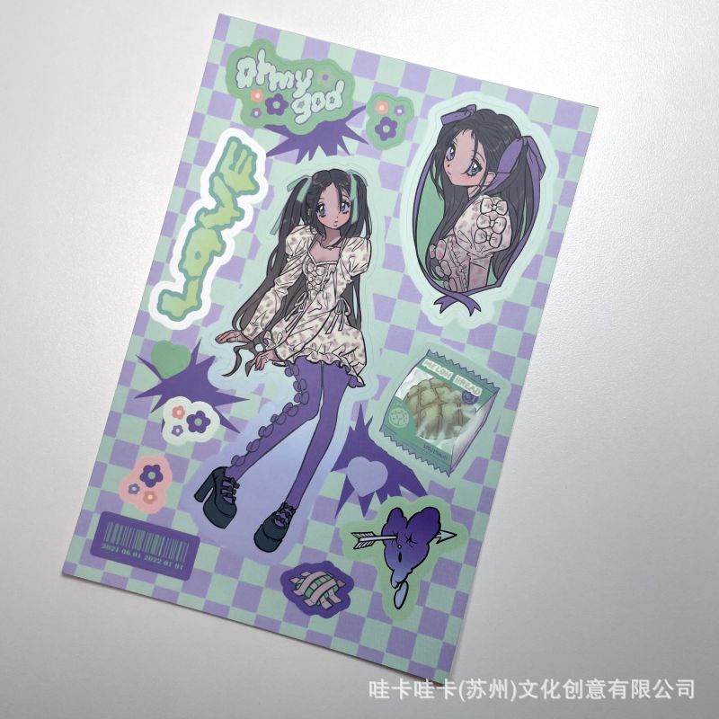 Sticker Dán Tường Hình Cô Gái Domi Và Thiên Thần Sáng Tạo