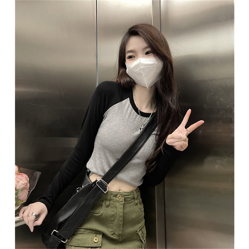 NRVP Áo Thun Nữ Dài Tay Dáng Rộng Thời Trang Hàn Quốc