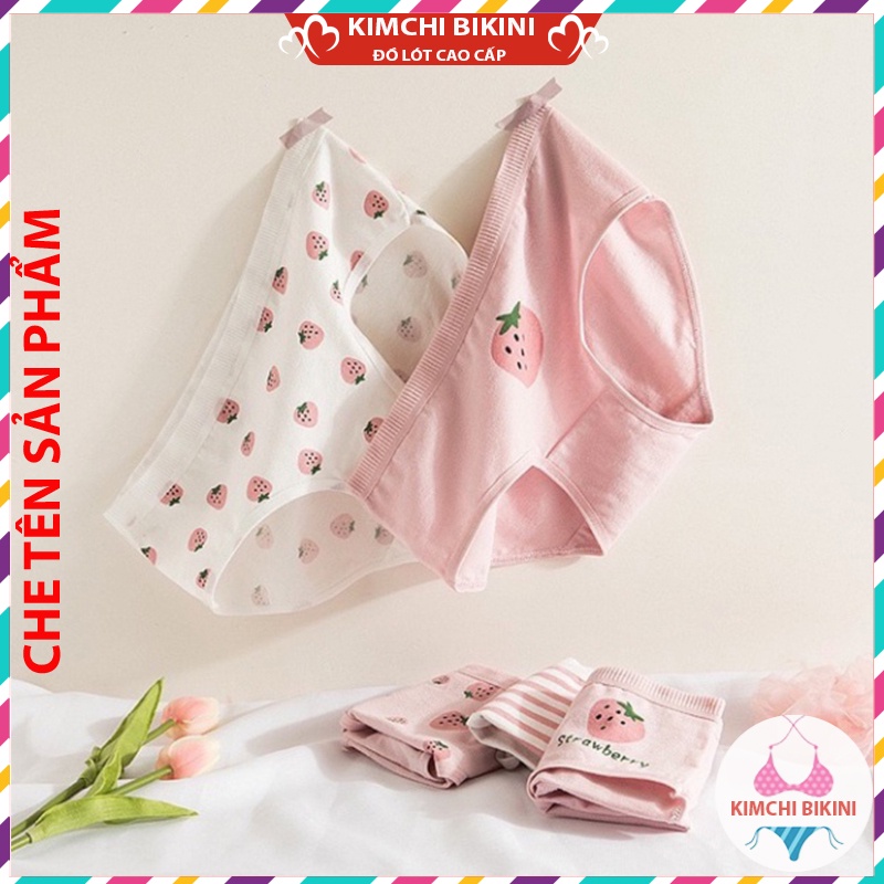 Quần nót nữ cotton cạp to dễ thương KIMCHIBIKINI quần nhỏ nữ vải mềm in hình dễ thương QL028