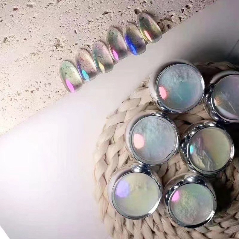 Bột tráng gương ánh trai 6 màu trang trí móng