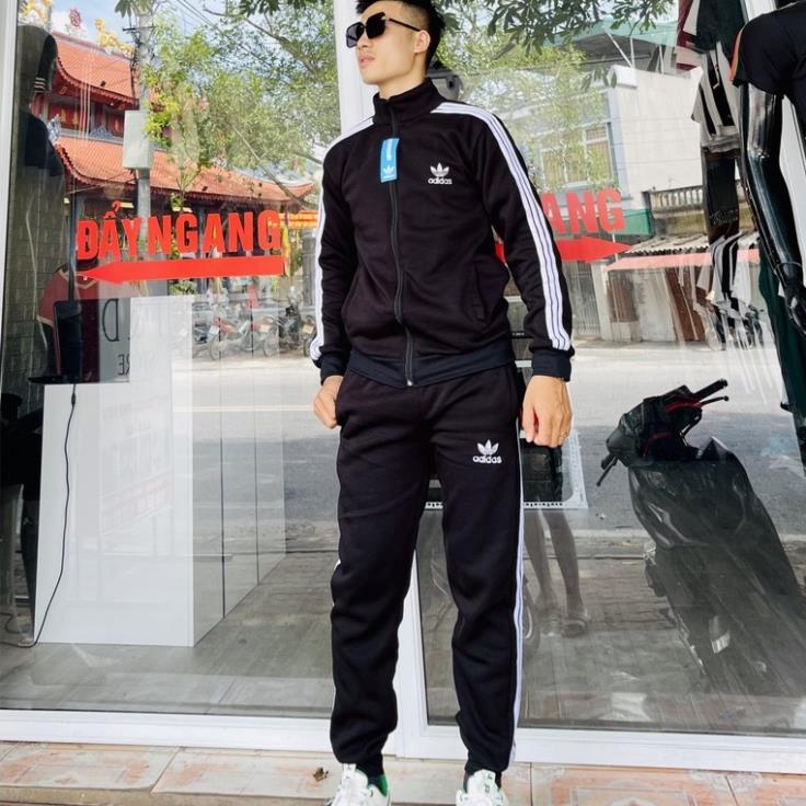 Bộ thể thao thu đông ,Bộ quần áo thể thao dài tay Adidas 3 sọc, chất vải Nỉ coston giãn 4 chiều - HOTTREND 2022 *