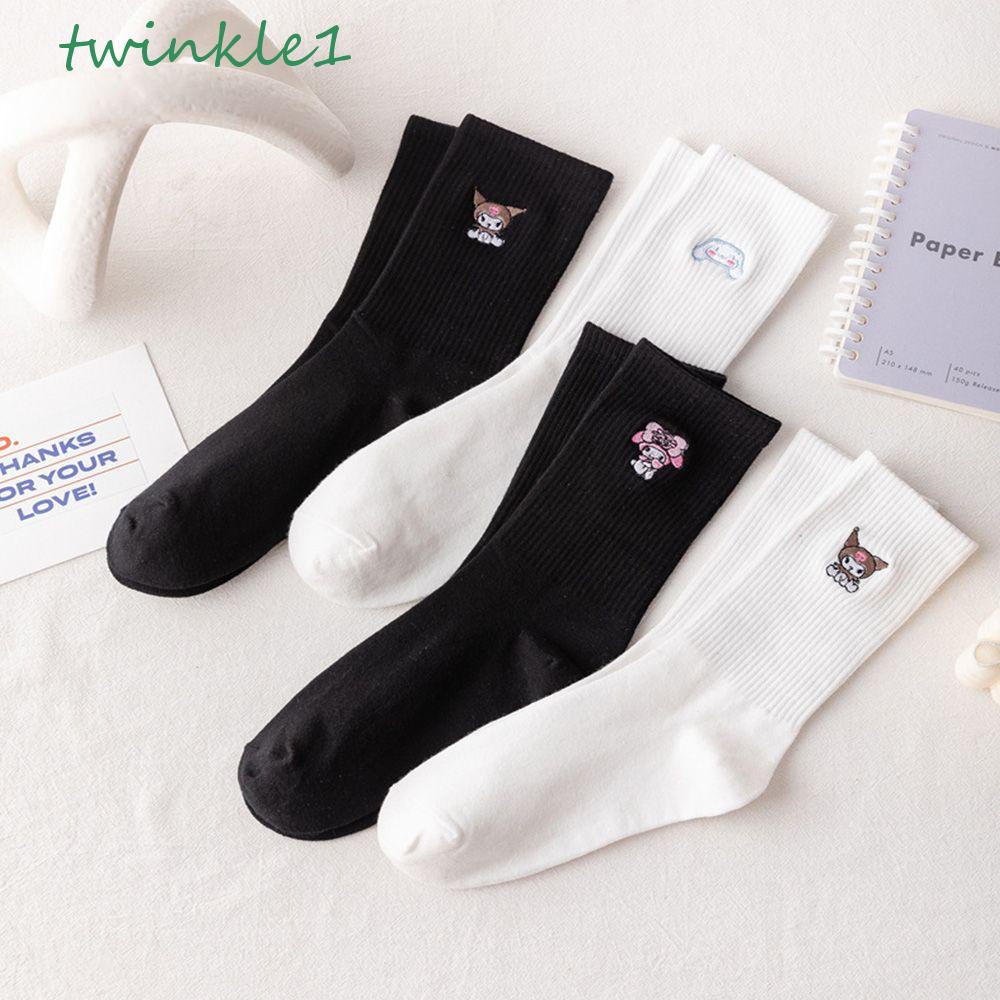 Vớ Cotton Mềm Mại Thoáng Khí Thêu Họa Tiết Lấp Lánh Cho Nữ