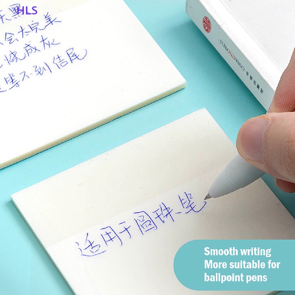 Set 50 Tờ Giấy Ghi Chú Trong Suốt Chống Thấm Nước Tiện Dụng