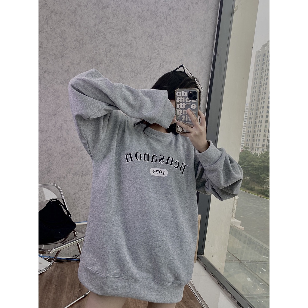 Áo sweater Bensanon 1979 Unisex [FREESHIP] Nỉ form rộng tay dài kiểu dáng basic hàn quốc peonyb ulzzang