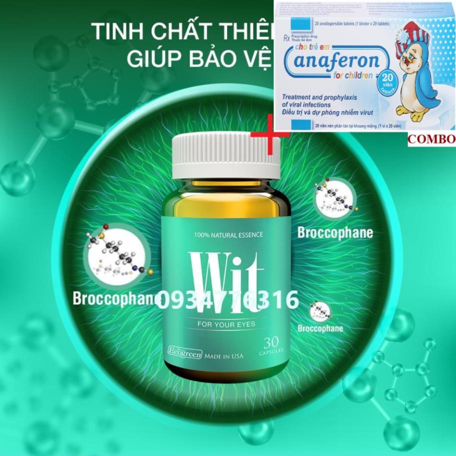 Combo Chim cánh cụt Nga+ Viên uống WIT bổ mắt (30 viên)