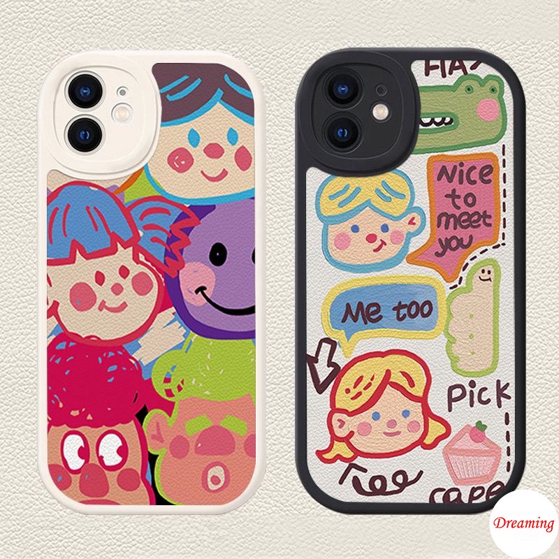Ốp lưng điện thoại cho Redmi Note 11 11S 10 10S 9S 9 8 7 10C 10A 9C 9A 9T X3 NFC GT M3 Pro 5G 4G Oval Big Eye Soft Phone Case Motif Graffiti Boy Girl