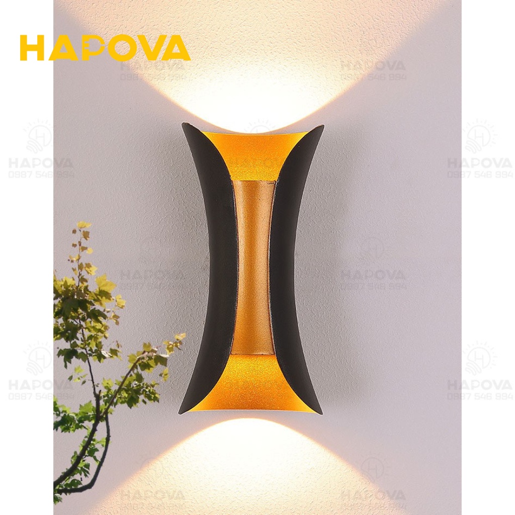 Đèn gắn tường HAPOVA DGT 5032 Cong 2 đầu Ánh sáng vàng