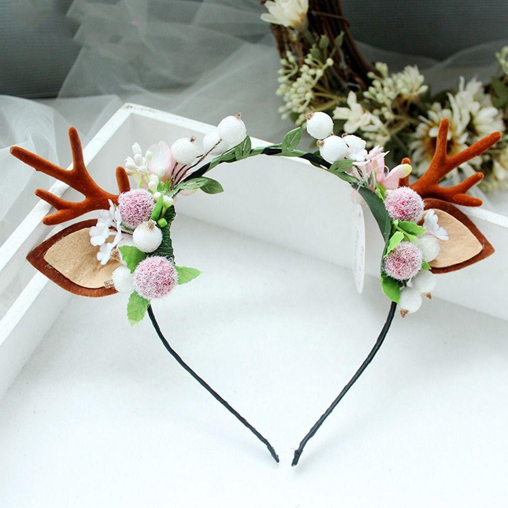 Băng Đô Cài Tóc Trang Điểm Hình Sừng Hươu Dễ Thương WMES15H Cho Bạn Gái