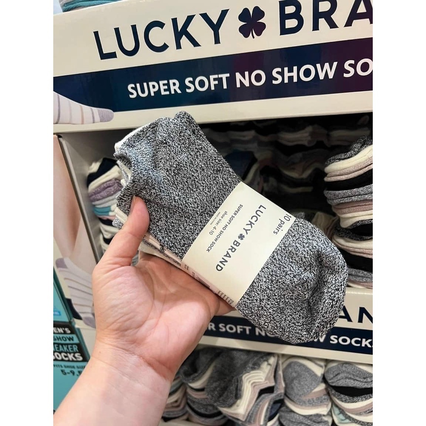 Vớ nữ thương hiệu LUCKY BRAND - Mỹ. Set 10 đôi