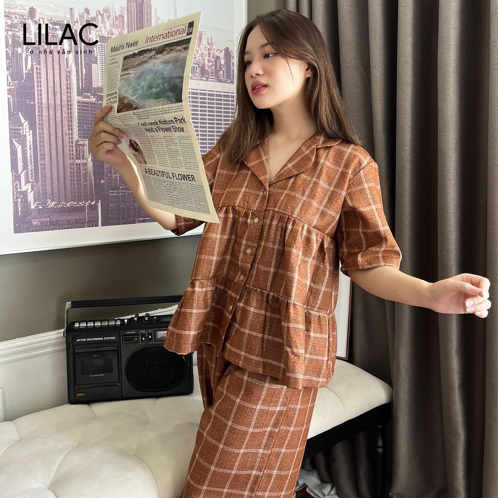 Đồ mặc nhà dáng áo babydoll Lilac Warm & Cozy Pyjama Set Special Edition