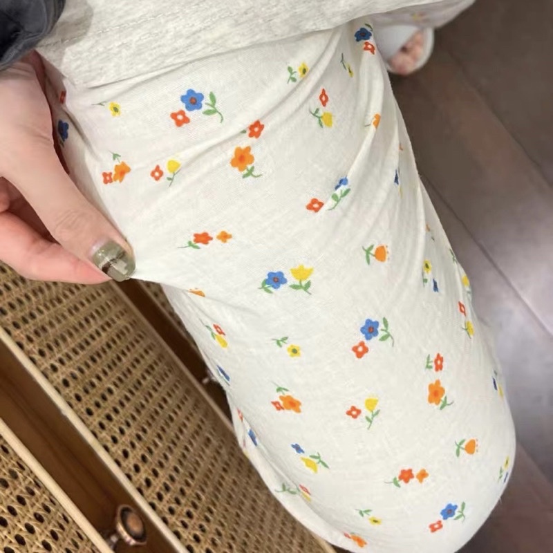 𝐚𝐬𝐡𝐞𝐱𝐢𝐧𝐜𝐡𝐚𝐨: Quần dài mặc nhà dáng suông rộng hoạ tiết hoa và thỏ