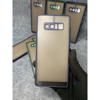Ốp lưng lưng nhám viền màu cho Samsung Note 8