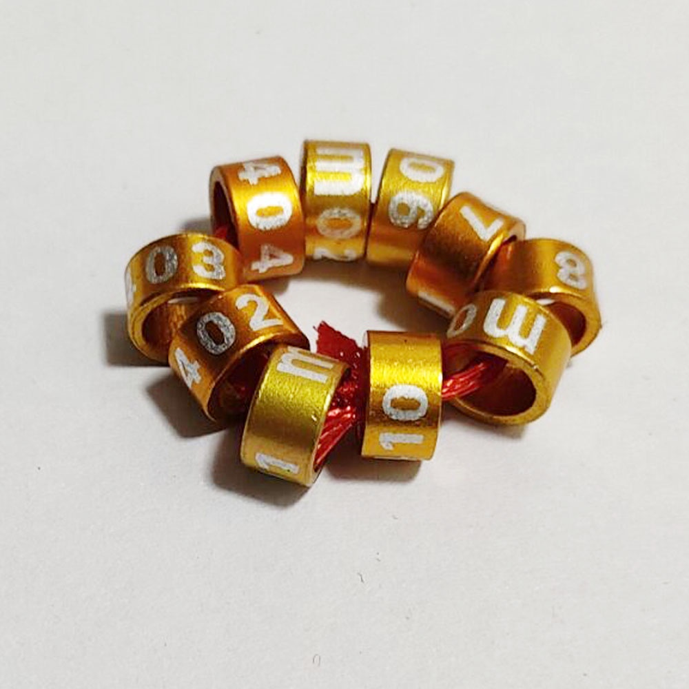 Set 30 / 10 Vòng Đeo Chân Huấn Luyện Chim Bằng Nhôm 5mm