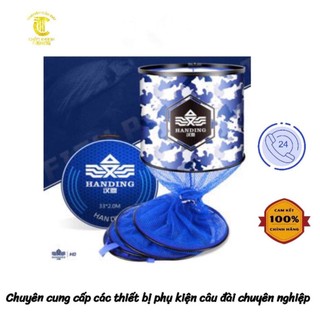 Rọng đựng cá xanh camo Handing- phụ kiện câu đài