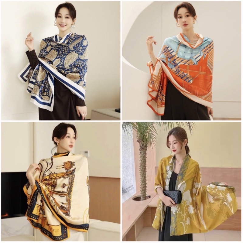 Khăn lụa Cao Cấp Sang Trọng Thanh Lịch Dành Cho Quý Cô